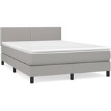  s oprugama i madracem svjetlosivi 140x190 cm od tkanine | shoptok.hr