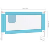 vidaXL Posteljno varovalo za malčke modro 140x25 cm blago | Shoptok.si