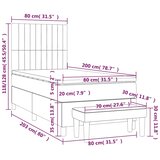 Box spring krevet s madracem tamnozeleni 80 x 200 cm baršunasti | shoptok.hr