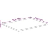 vidaXL Mizna plošča 110x80x3,8 cm naraven rob trden mangov les | Shoptok.si