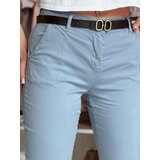 DStreet Spodnie damskie slim fit z paskiem LINESKA niebieskie | Shoptok.si