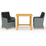 vidaXL 3-dijelni vrtni blagovaonski set svjetlosivi | shoptok.hr