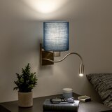  Brilagi - LED zidna lampa NUBILA 1xE27/25W/230V+ LED/3W hrom/tamno plava | Eponuda.com