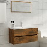 Ormarić za umivaonik boja dimljenog hrasta 90x38,5x45 cm drveni | shoptok.hr
