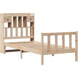  Knjižna postelja brez vzmetnice bela 75x190 cm trdna borovina | Shoptok.si