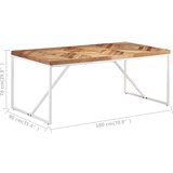  Blagovaonski stol 180 x 90 x 76 cm masivno drvo bagrema i manga | Eponuda.com