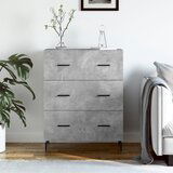 The Living Store Komoda betonsko siva 69,5x34x90 cm inženirski les - Komoda, (21663307) | Shoptok.si