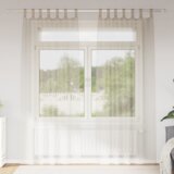 vidaXL Zavjese sa zavjesama 2 pcs Pijesak 140 x 260 cm Poliester | shoptok.hr