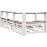  Krevet s regalom za knjige bez madraca bijeli 90x190cm borovina | shoptok.hr