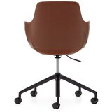 Kave Home Konjak smeđa uredska stolica od umjetne kože Tissiana – | shoptok.hr