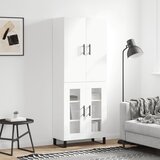The Living Store Visoka omara bela 69,5x34x180 cm inženirski les - Visoka Omara, (21435329) Cene