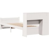  Krevet s regalom za knjige bez madraca bijeli 75x190cm borovina | shoptok.hr