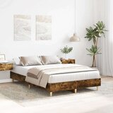 vidaXL posteljni okvir brez ležišča Dimljen hrast 120x190 cm | Shoptok.si