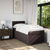  Krevet s oprugama i madracem tamnosmeđi 90 x 200 cm od tkanine | shoptok.hr