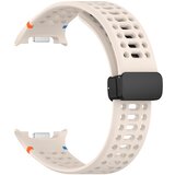 INF Združljivost s Samsung Watch 8/8 Classic: Magnetni silikonski pašček z luknjami Beige, (5000085942) | Shoptok.si