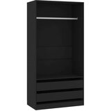  Ormar crni 100 x 50 x 200 cm od konstruiranog drva | shoptok.hr