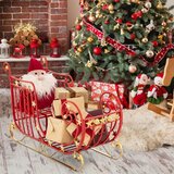 Božična dekoracija Okrasne sani za božič, kovinske sani, dim. 99 x 36 x 61 cm | Shoptok.si