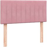 Box spring postelja z vzmetnico roza 80x220 cm žamet, (21792601) | Shoptok.si