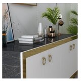 Hanah home komoda poli black marble white gold | ePonuda.com