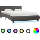  Okvir za krevet od umjetne kože s LED svjetlom sivi 120x200 cm | shoptok.hr