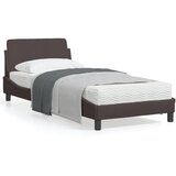 vidaXL Posteljni okvir z vzglavjem temno rjav 80x200 cm blago, (21059172) | Shoptok.si