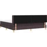  Krevet s opruga kutije Tamno smeđa i bijela 200 x 200 cm | shoptok.hr