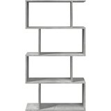 Pregrada regal za knjige 4 razine sivi 70x24x129 cm drveni | Eponuda.ba