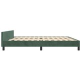  Posteljni okvir z vzglavjem temno zelen 200x200 cm žamet, (20902691) | Shoptok.si