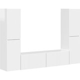  Set TV komoda 6 pcs Visoki sjaj bijela Konstruirano drvo | shoptok.hr