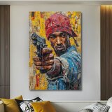  Image TUPAC SHAKUR - Rap gangster | 100% originalna akrilna boja | ePonuda.com