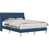  Okvir za krevet s uzglavljem Plava 120 x 190 cm tkanina - Plava 120 x 190 cm | shoptok.hr