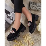 Resti Black women's moccasins with colorful Glam crystals | ePonuda.com