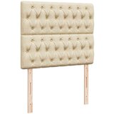 vidaXL Otomanski okvir kreveta s madracem krem 120x200cm od tkanine | shoptok.hr