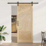 vidaXL drsna vrata s kompletom opreme 93x232 cm masivna lesena bor, notranja vrata 'ORKDAL'93x232x4 cm masivna lesena bor Cene