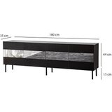 Hanah home leon - black, fume blackfume tv stand | Eponuda.com