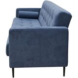 P & B ZOFA S POSTELJNO FUNKCIJO, modra tekstil | Shoptok.si