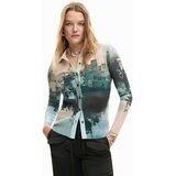 Desigual Bluza pastelno zelena / tamno zelena | shoptok.hr