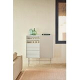 Teulat Bež/krem visoka komoda s kliznim vratima 120x140 cm Nube – | shoptok.hr