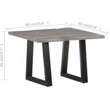 vidaXL Klubska mizica z živimi robovi 60x60x40 cm trden akacijev les, (21013911) | Shoptok.si