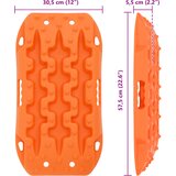  Ploča za vuču 2 pcs Narančasta 57,5x30,5x5,5 cm Ojačani najlon | shoptok.hr