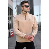 Madmext Camel Zippered Fleece Sweatshirt 5310 Cene