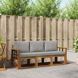  Set vanjskih sofa 3 kom. Prirodna i svijetlo siva | shoptok.hr
