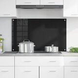  Kuhinjski zid Crna 100 x 60 cm Staklo otporno na udarce | shoptok.hr