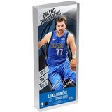Luka Dončić 77 Dallas Mavericks Player 3D Ticket Block art akrilni blok | shoptok.hr