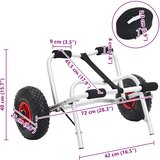 Kolica za kajak sklopiva 45 kg aluminijska | shoptok.hr