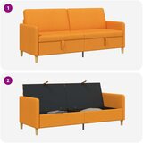 SOFA s pohranom Tamno žuta 192 x 78 x 87 cm Poliester | Shoptok.si
