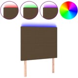  The Living Store LED posteljno vzglavje temno rjavo 90x5x118/128 cm blago - LED Vzglavje, (21453847) | Shoptok.si