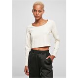UC Ladies Ladies Organic Wide Neck Cropped Longsleeve whitesand Cene