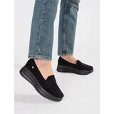 GOODIN Suede loafers with a thick sole black | shoptok.hr