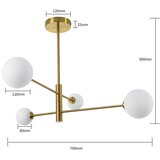  Luster na šipci DORADO 4xG9/40W/230V zlatni | Eponuda.com
